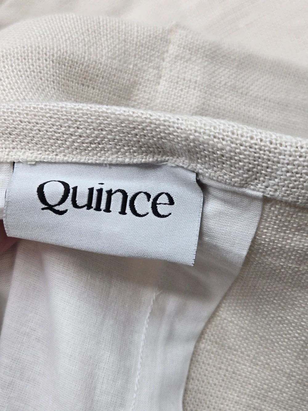 NWT QUINCE Set Of 2 48x108 Heavyweight European Linen Curtains Sand 0142
